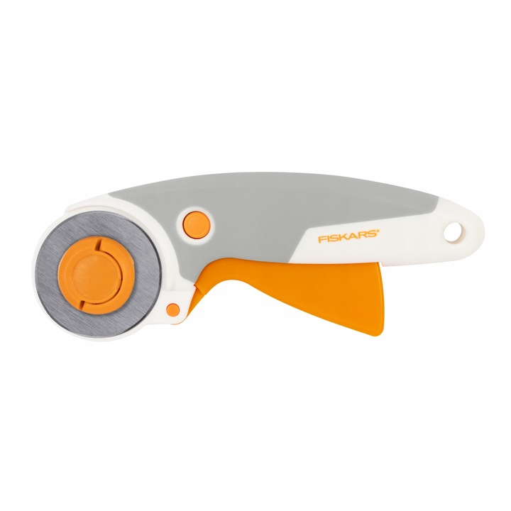Cutter rotativ Fiskars 45mm, titan, sistem de schimbare usoara a lamei, SoftGrip