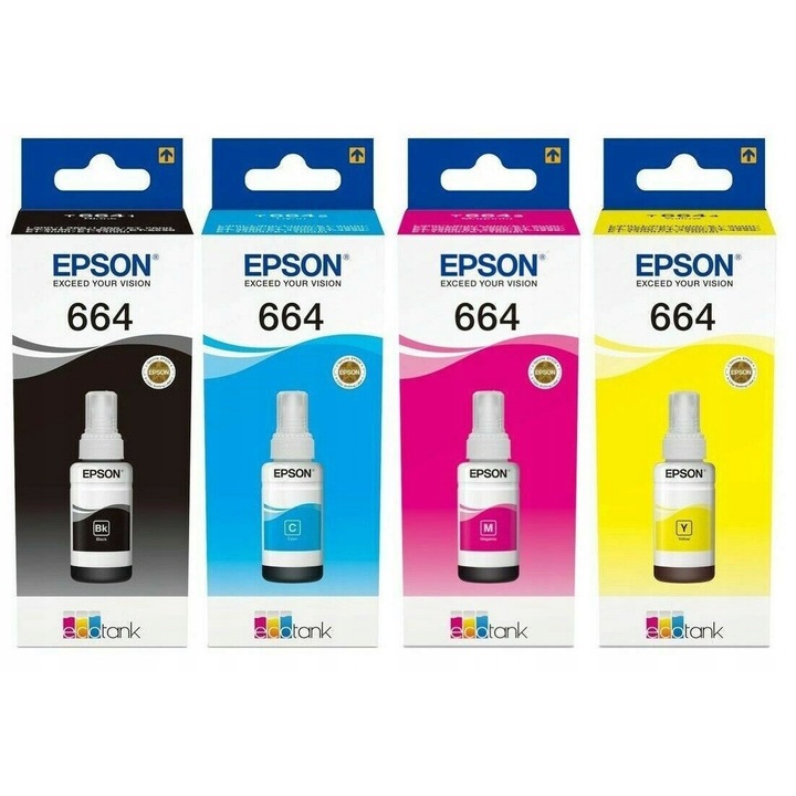 EPSON T6641, T6642, T6643, T6644 tintapatron készlet, 70ml, fekete, kék, piros, sárga