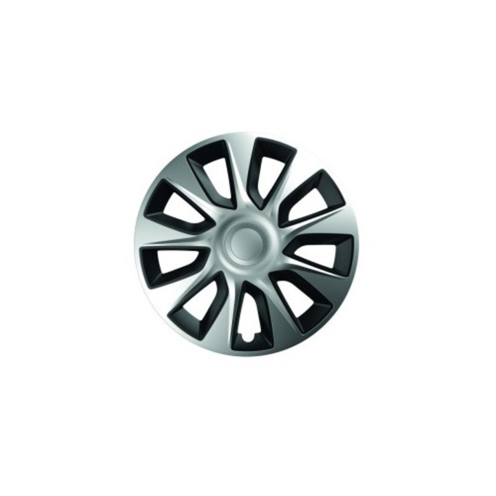 Set capace roti 15` silver&black stratos 4buc