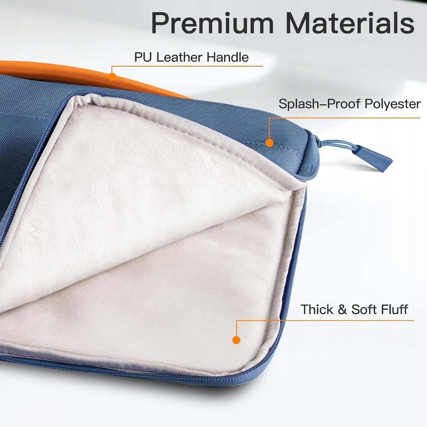Geanta laptop JETech pentru MacBook Air/Pro 13-14 inch, impermeabila, cu manere, 34,5x25,5x3,5cm