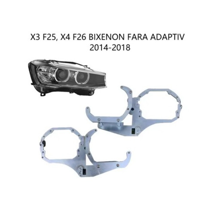 Set 2 rame adaptoare la lupe Hella G5 pentru BMW X3 F25, X4 F26 BiXenon fara adaptiv