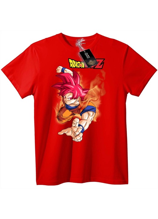 Dragon Ball Z Goku póló, piros, 7XL