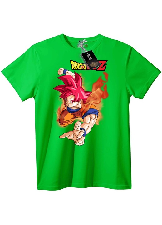 Dragon Ball Z Goku póló, világoszöld, 7XL