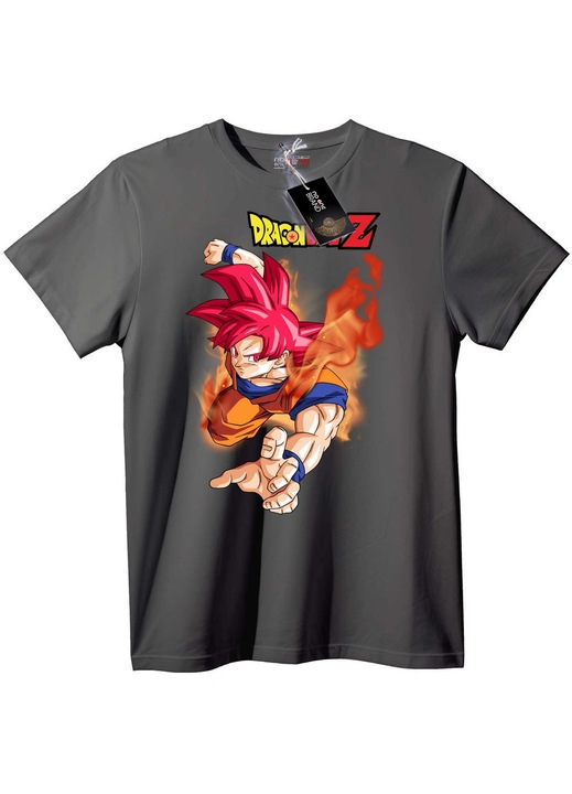 Dragon Ball Z Goku póló, szürke, 6XL