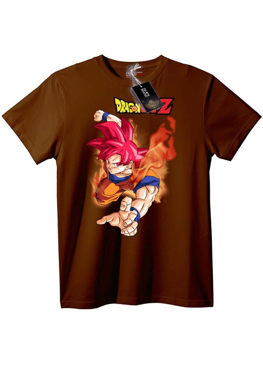 Dragon Ball Z Goku póló, barna, 5XL