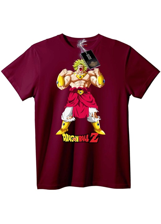 Dragon Ball Z Goku póló, bordó, XS