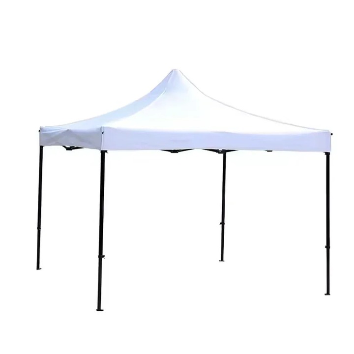 Cort Pavilion Pliabil 3x3 m, Prelata Impermeabila, Structura Metalica Rezistenta, Montaj Rapid, Usor de Depozitat, Ideal pentru Curte, Gradina si Evenimente, Alb