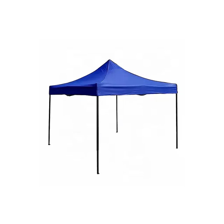 Cort Pavilion Pliabil 3x3 m, Prelata Impermeabila, Structura Metalica Rezistenta, Montaj Rapid, Usor de Depozitat, Ideal pentru Curte, Gradina si Evenimente, Albastru