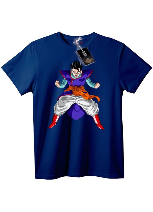 Tricou Goku Anime, Albastru închis, 6XL