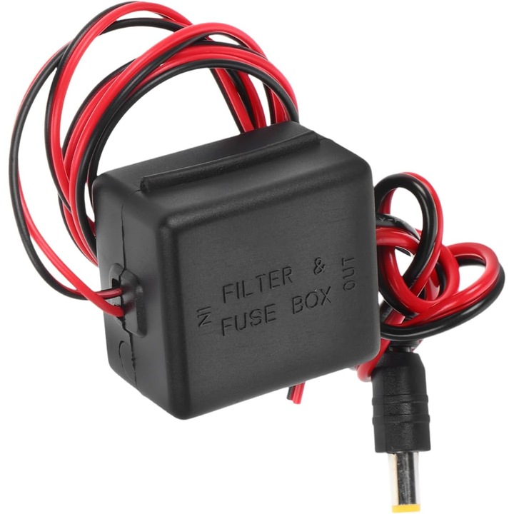 Filtru stabilizator si deparazitare, 12V-24V, reduce interferentele si stabilizeaza semnalul, protectie eficienta pentru sistemele auto, pentru camera marsarier si senzori parcare, YQLAFT