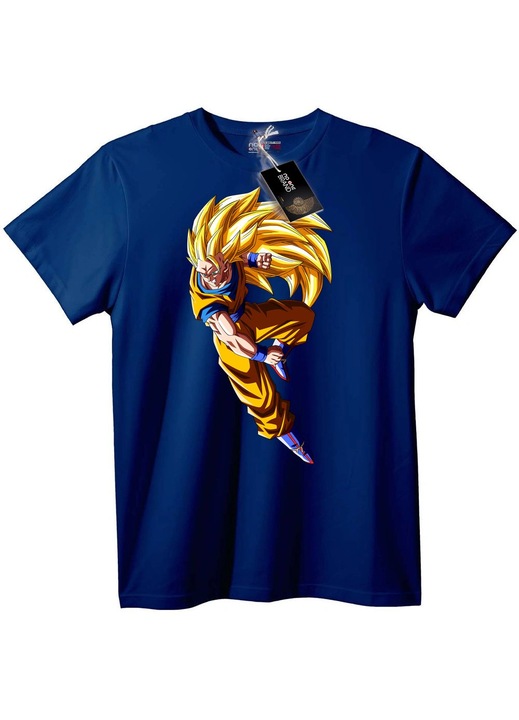 Tricou Goku Super Saiyan, Albastru închis, S