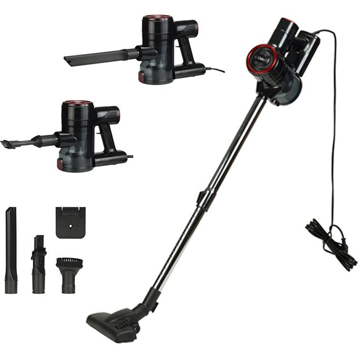 Aspirator electric Osio OVC-4410, 600W, 2 in 1, rosu/negru, 6m cablu, 0.8L