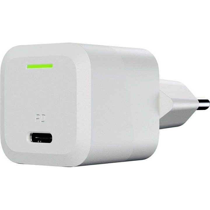 Incarcator telefon Green Cell 33 W, USB-C, alb, 1x port, Quick Charge 3.0