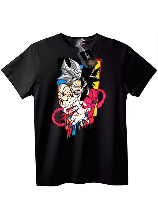 Goku Super Saiyan póló, fekete, XL