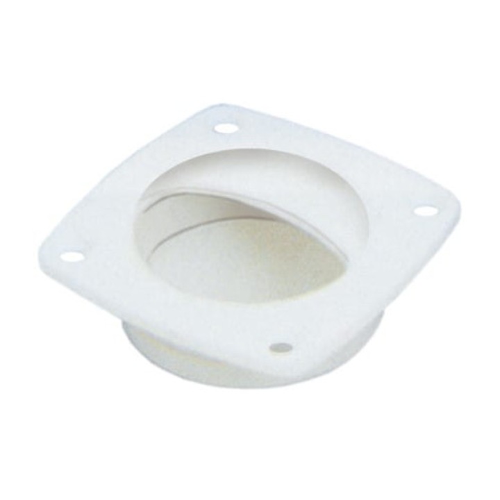 Padlóösszefolyó, Italy, 57x57mm, PVC, fehér