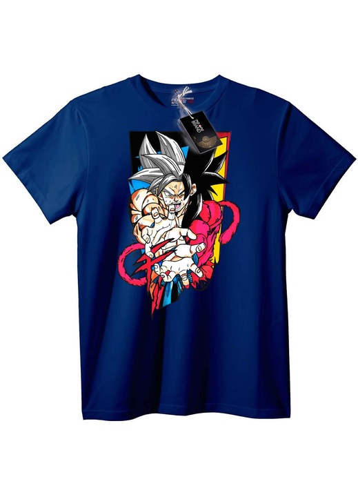 Goku Super Saiyan póló, sötétkék, 3XL