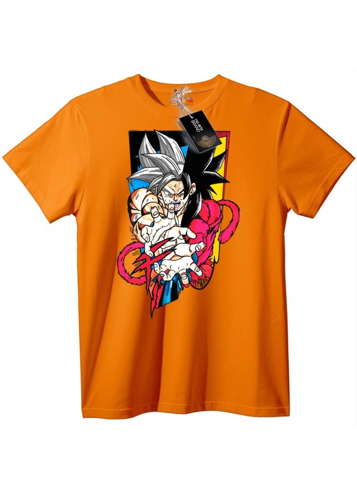 Goku Super Saiyan póló, narancssárga, XXS