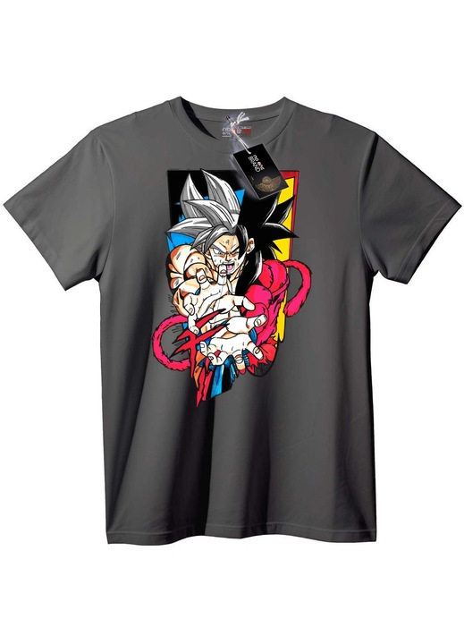 Goku Super Saiyan póló, szürke, 4XL