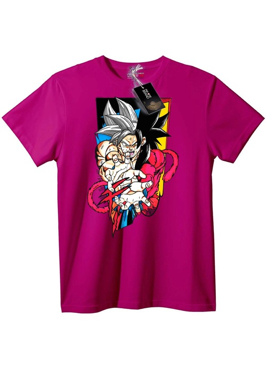 Goku Super Saiyan póló, Lila, 7XL