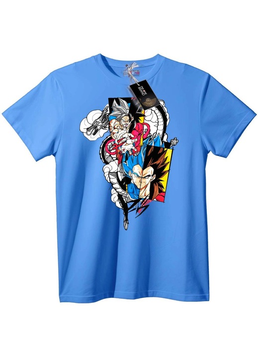 Dragon Ball Z Goku & Vegeta póló, Világoskék