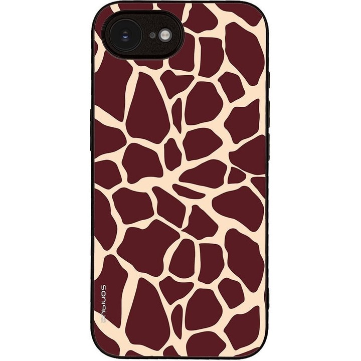 Husa telefon Sonique Animal Print Series, Giraffe 03, silicon, multicolor, pentru Apple iPhone 16