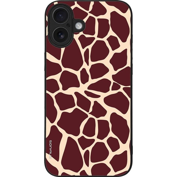 Husa telefon Sonique Animal Print Series, design girafa, silicon, 16 Plus