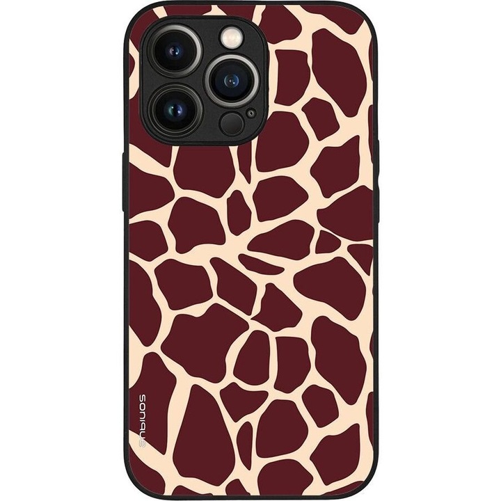 Husa telefon Sonique Animal Print Series, Giraffe 03, silicon, multicolor, pentru Apple iPhone 13 Pro