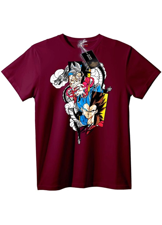 Dragon Ball Z Goku & Vegeta póló, Bordó
