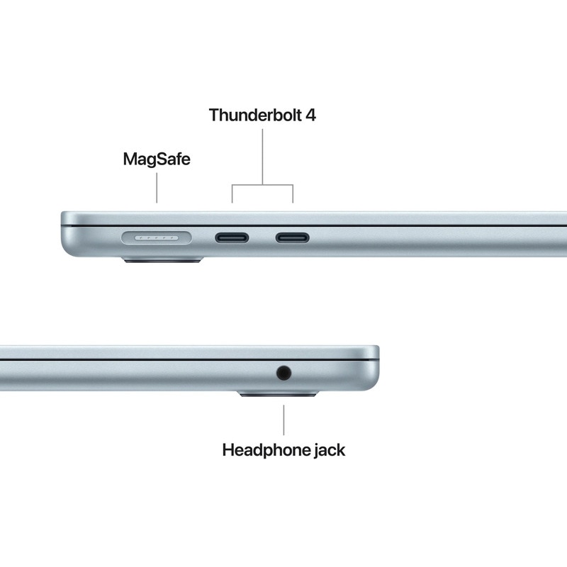 Laptop Apple MacBook Air 13, Procesor Apple M5 chip 10-core CPU, 10-core GPU, 13.6" WQXGA, 32GB, 2TB, layout INT, Mac OS Albastru deschis