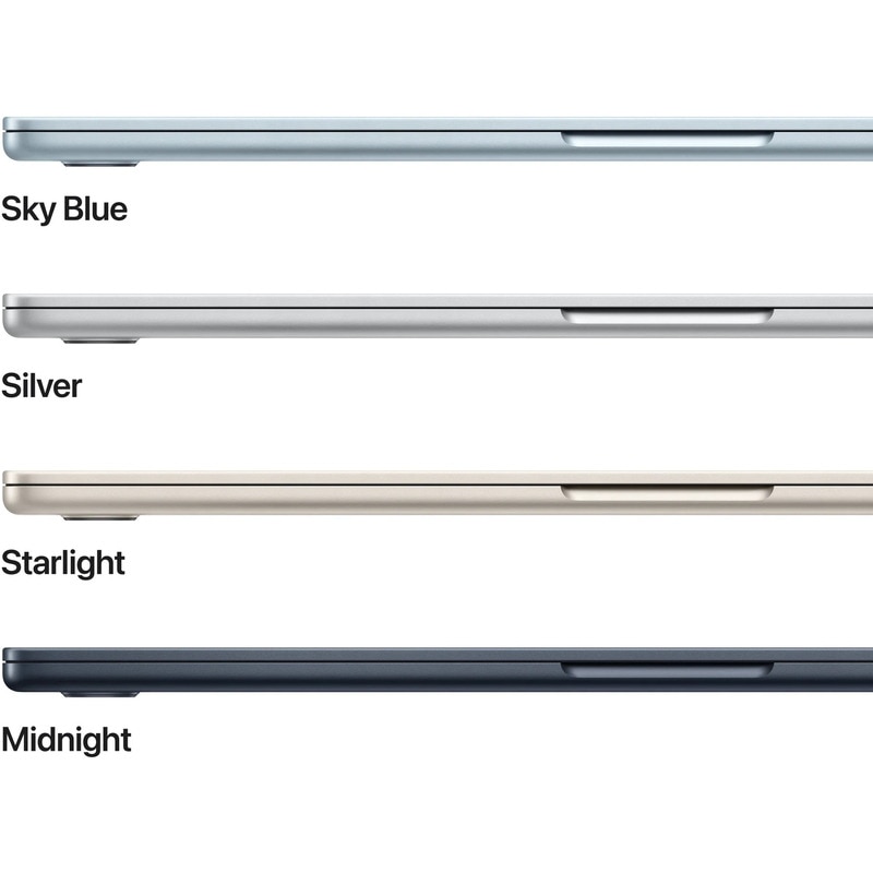 Laptop Apple MacBook Air 15, Procesor Apple M5 chip 10-core CPU, 10-core GPU, 15.3" Liquid Retina, 32GB, 2TB, layout INT, Mac OS Albastru deschis