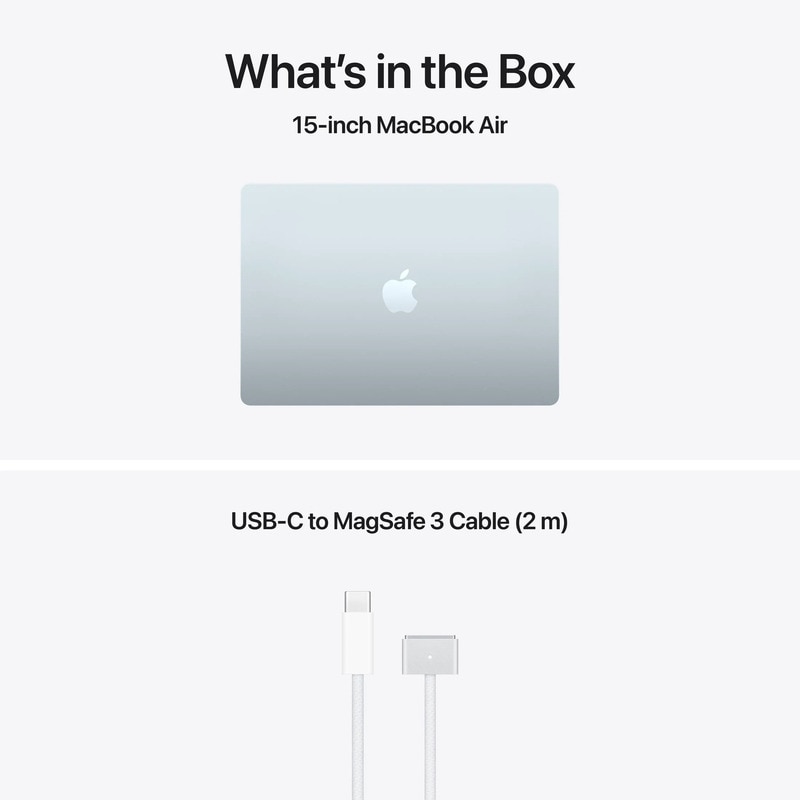 Laptop Apple MacBook Air 15, Procesor Apple M5 chip 10-core CPU, 10-core GPU, 15.3" Liquid Retina, 32GB, 2TB, layout INT, Mac OS Albastru deschis