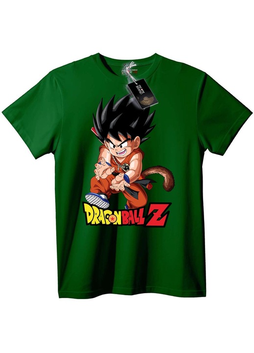 Dragon Ball Z Goku póló, sötétzöld, 4XL