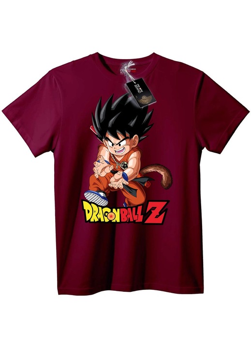 Dragon Ball Z Goku póló, bordó, XXS