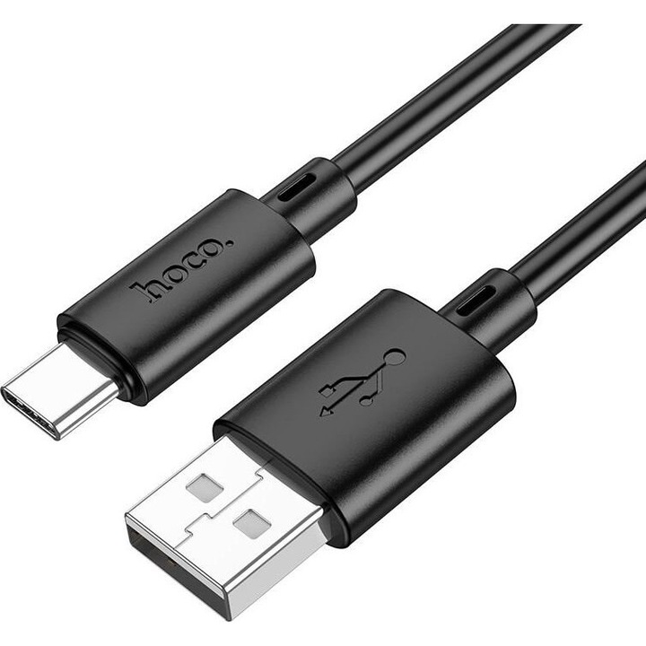 Cablu de date Hoco USB A la USB C 3A 2m, negru