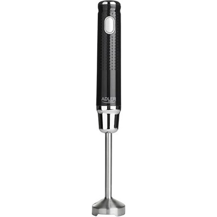 Blender de imersie Adler 350 W, negru, argintiu, cu lama din otel inoxidabil