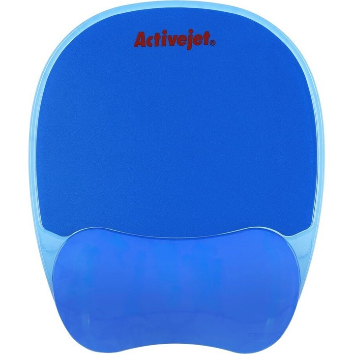Mousepad Activejet, albastru, cu suport pentru incheietura, baza antiderapanta