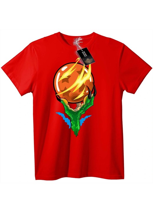 Dragon Ball póló, piros, Piros
