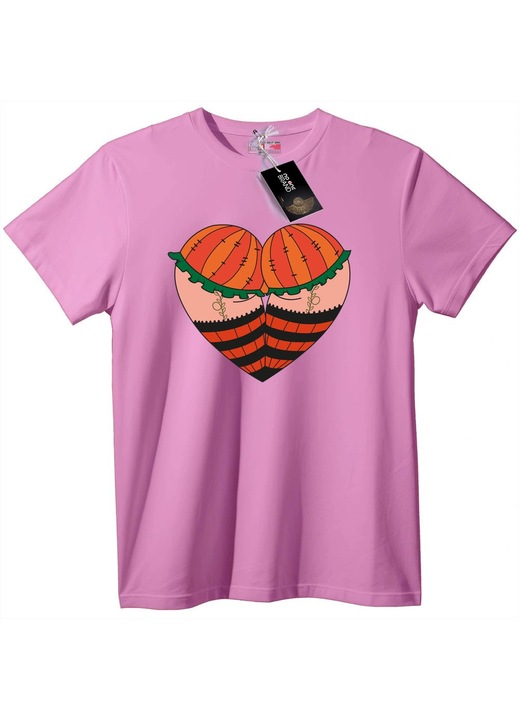 Tök szív póló, Candy Pink
