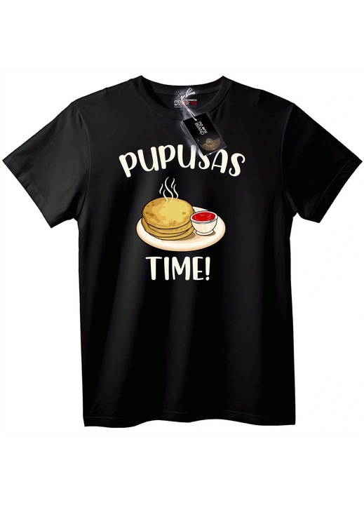 Pupusas Idő Póló, Fekete