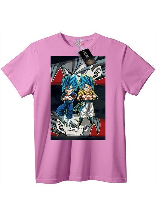 Super Saiyan Kék Goku & Vegeta póló, Candy Pink