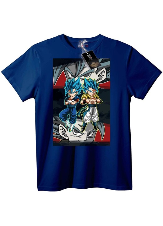 Super Saiyan Kék Goku & Vegeta póló, Tengerészkék