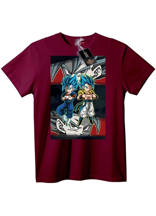 Super Saiyan Kék Goku & Vegeta póló, Bordó