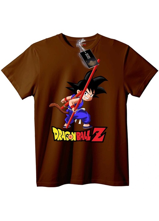 Dragon Ball Z Goku póló, barna, 7XL