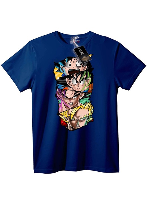 Dragon Ball Z Karakterek Póló, Tengerészkék