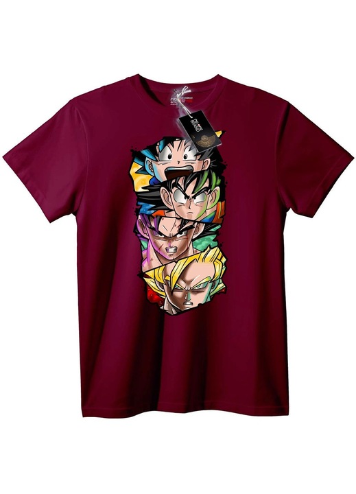 Dragon Ball Z Karakterek Póló, Bordó