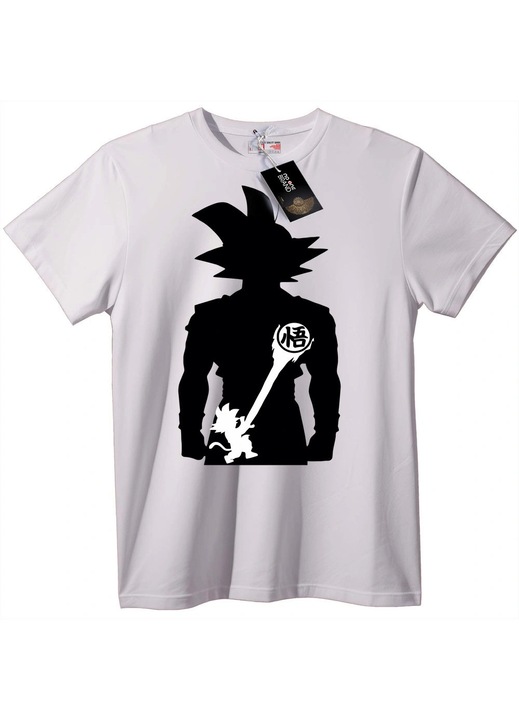 Goku sziluett póló, Fehér