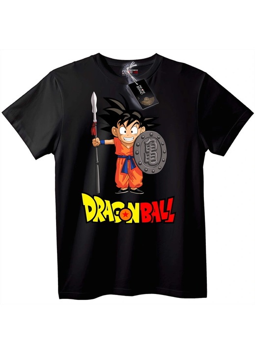 Goku Dragon Ball póló, fekete színű, Fekete