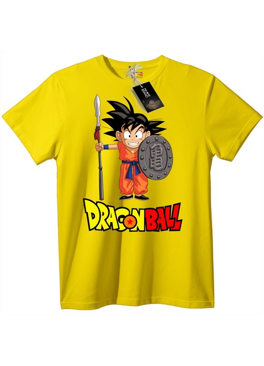Dragon Ball Goku póló, sárga, 7XL