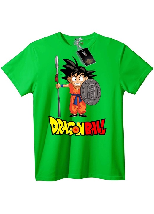 Dragon Ball Goku póló, világoszöld, 7XL