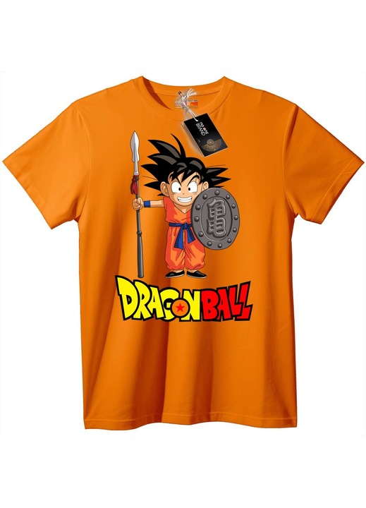 Dragon Ball Goku póló, narancssárga, 6XL